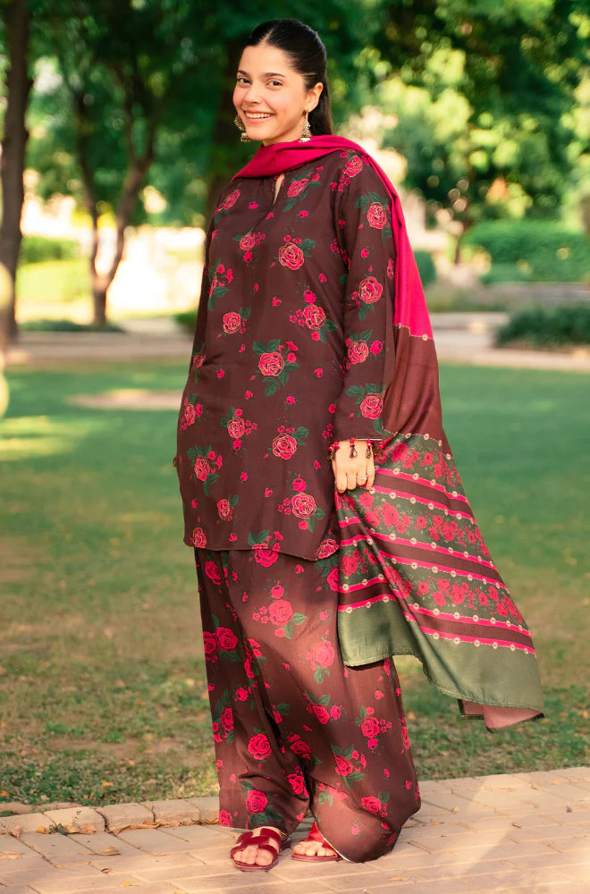 RP33148 - Baroque - Winter 3PC Karandi Digital Print Dress