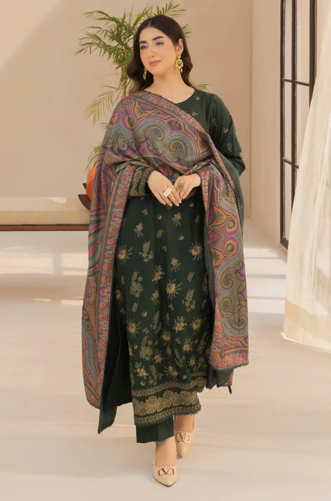 Rp3380- Mohagni - Winter 3PC Dhanak Embroidered Suit