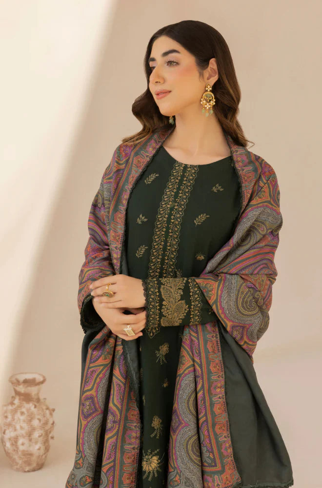 Rp3380- Mohagni - Winter 3PC Dhanak Embroidered Suit