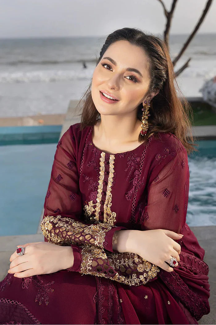 RP1114-AZURE - Summer 3PC Lawn Embroidered Suit