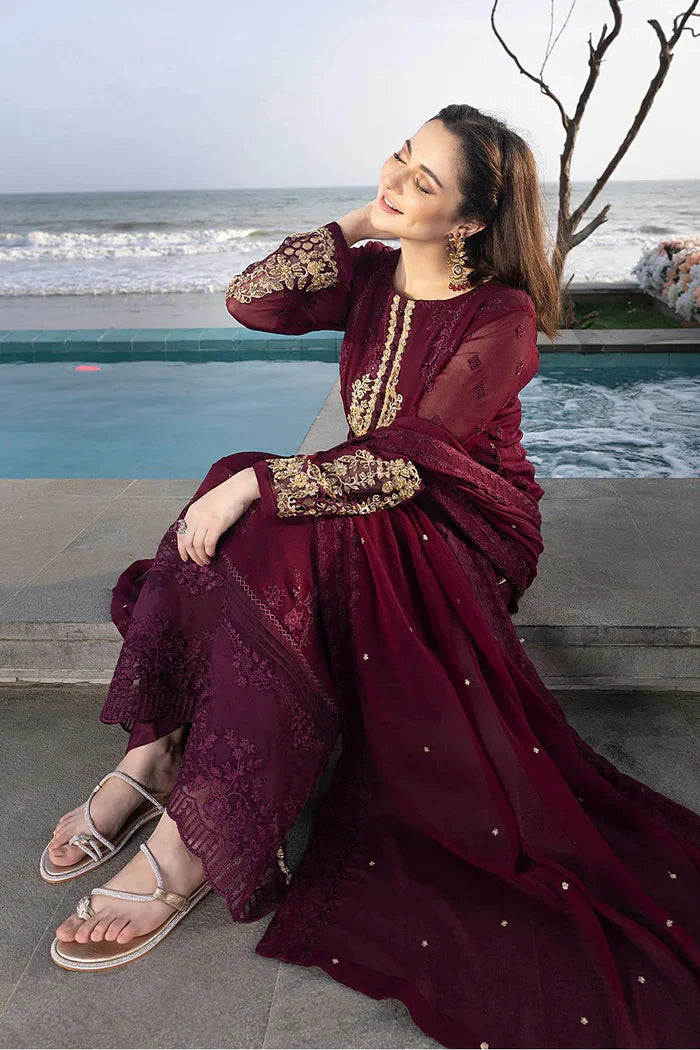 RP1114-AZURE - Summer 3PC Lawn Embroidered Suit
