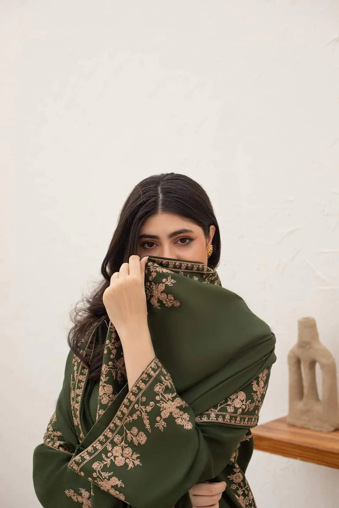 Rp3340-Agha Noor - Winter 3PC Dhanak Embroidered Suit