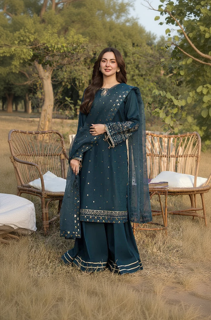RP1119- Allys - Summer 3PC Lawn Embroidered with Sequence work Suit