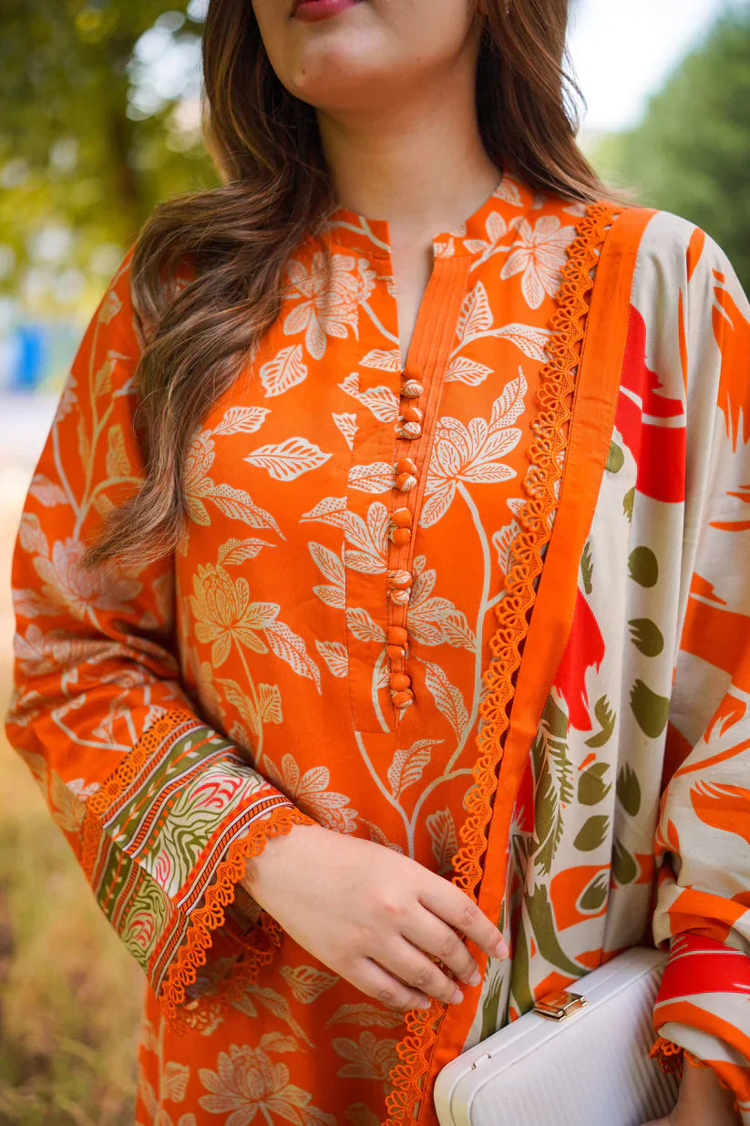 RP1106 -Aneelas - Summer 3PC Lawn Digital Print Dress