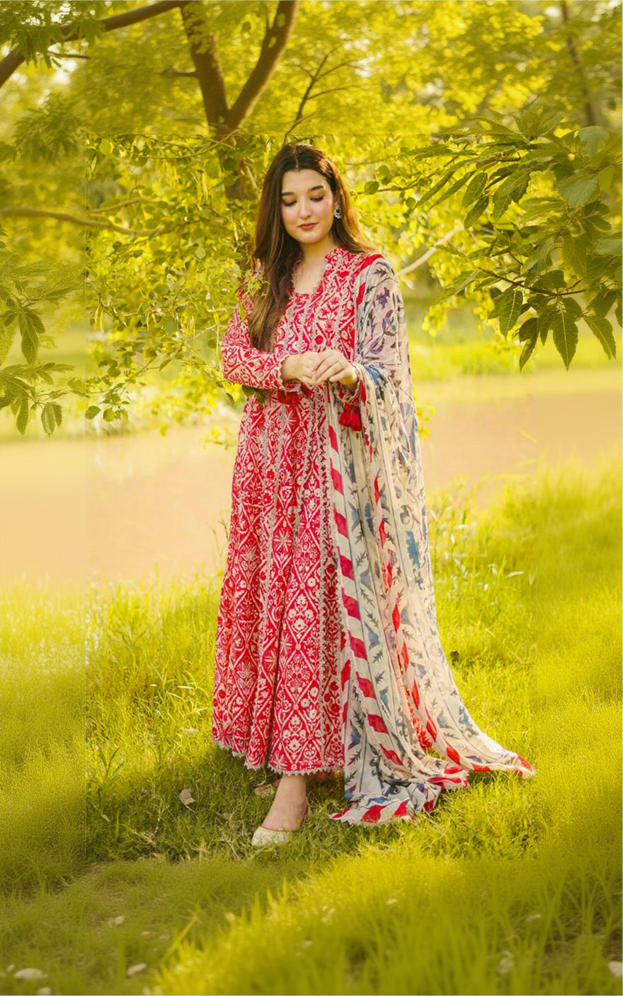 RP1159Aneelas - Summer 3PC Lawn Digital Print Dress