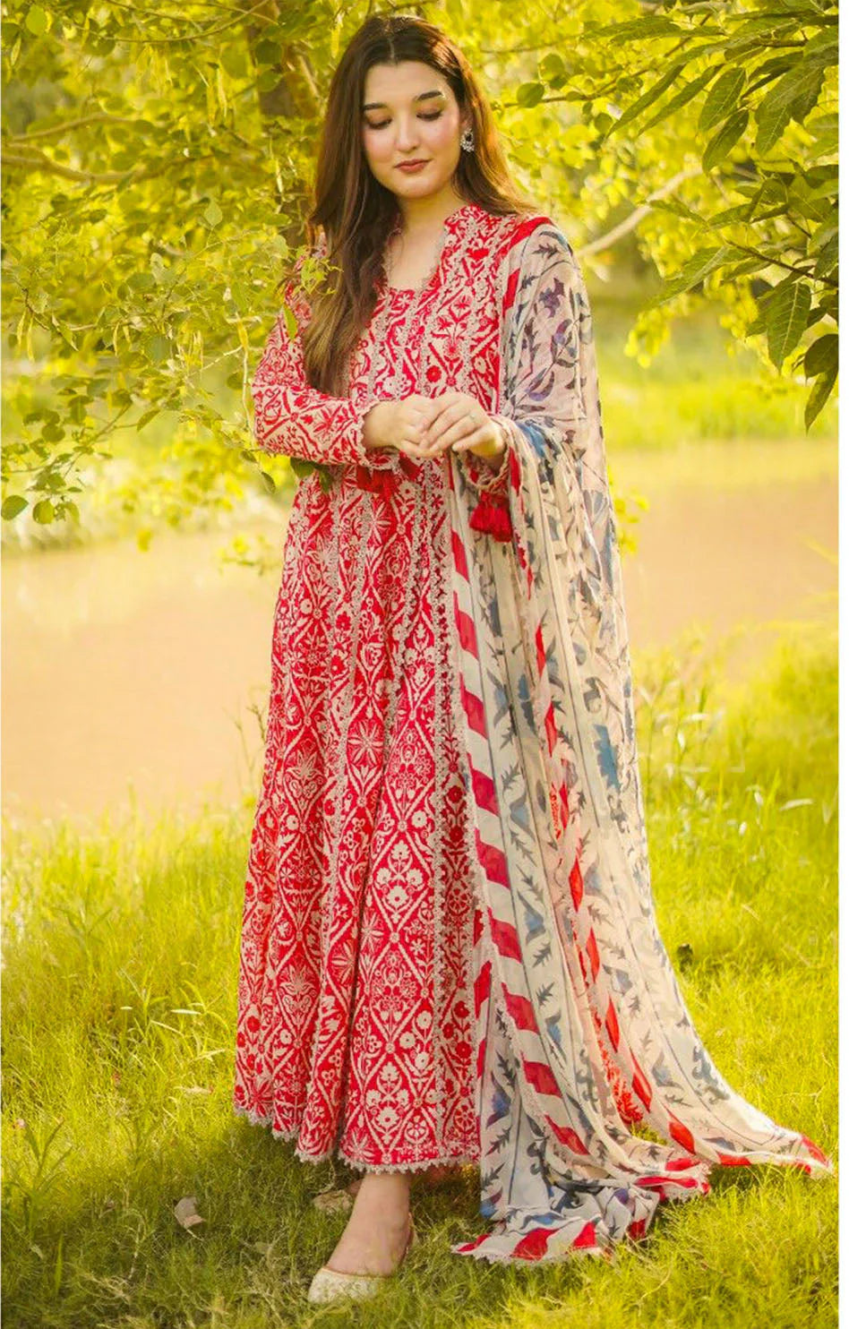 RP1159Aneelas - Summer 3PC Lawn Digital Print Dress