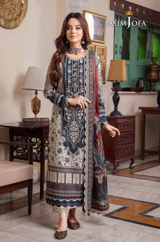 RP-1143Asim Jofa - Summer 3PC LAWN Digital Print Dress