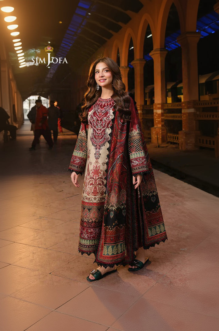 RP1105 -Asim Jofa - Summer 3PC Lawn Digital Print Dress