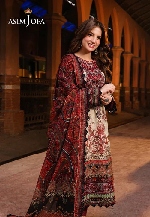 RP1105 -Asim Jofa - Summer 3PC Lawn Digital Print Dress