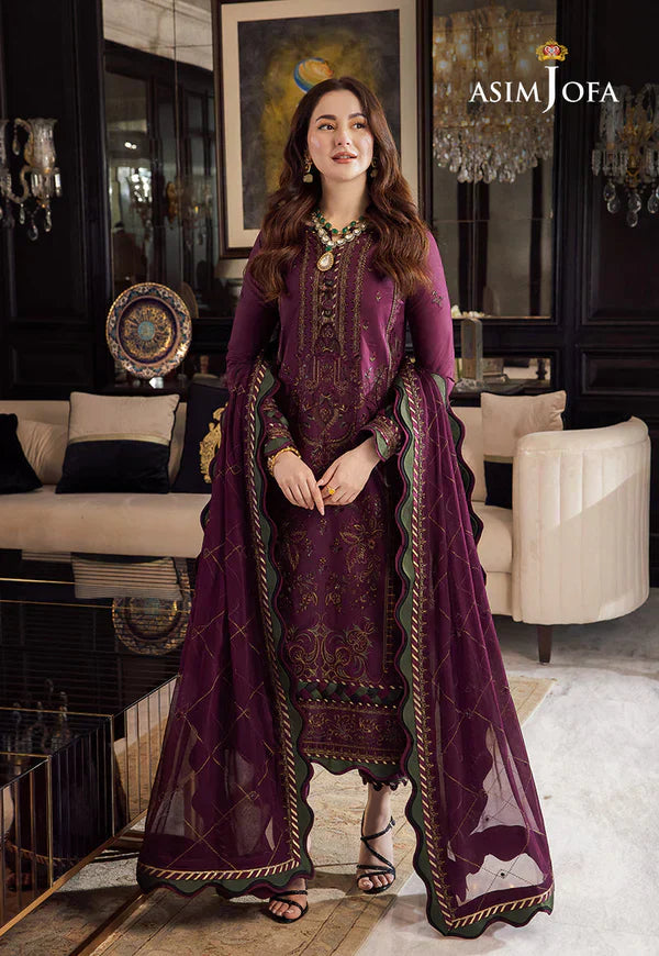 RP1104-Asim Jofa - Summer 3PC Lawn Embroidered Suit