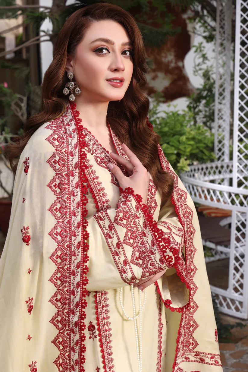 Rp3383- Asim Jofa - Winter 3PC Dhanak Embroidered Suit