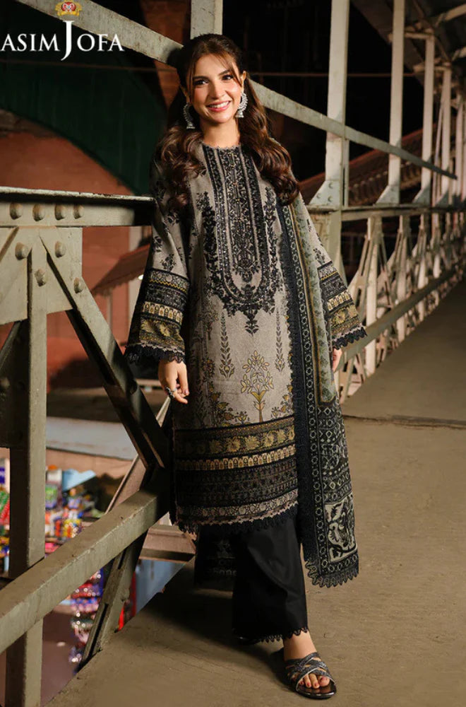 RP33410-Asim Jofa - Winter 3PC Karandi Digital Print Dress