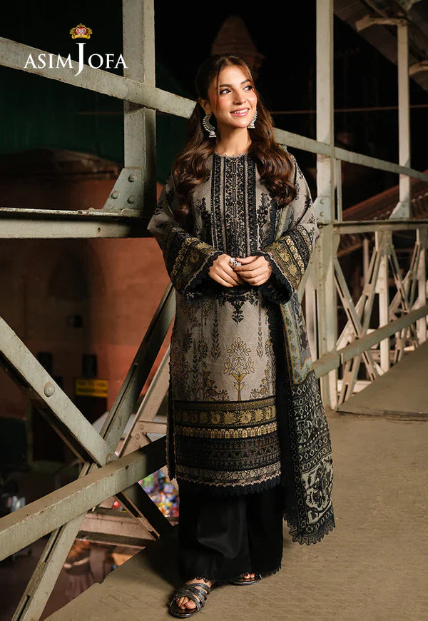 RP33410-Asim Jofa - Winter 3PC Karandi Digital Print Dress