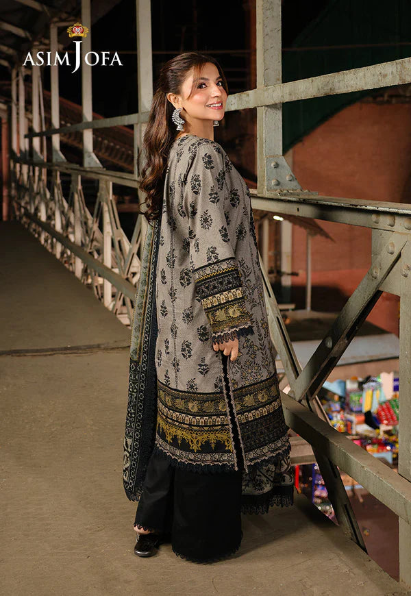 RP33410-Asim Jofa - Winter 3PC Karandi Digital Print Dress