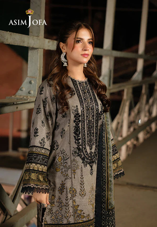 RP33410-Asim Jofa - Winter 3PC Karandi Digital Print Dress