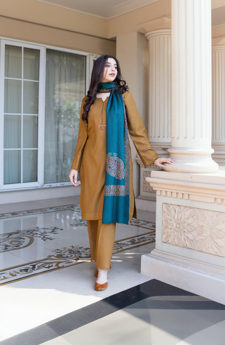 RP3354-Asling - Winter 3PC Dhanak Embroidered Suit