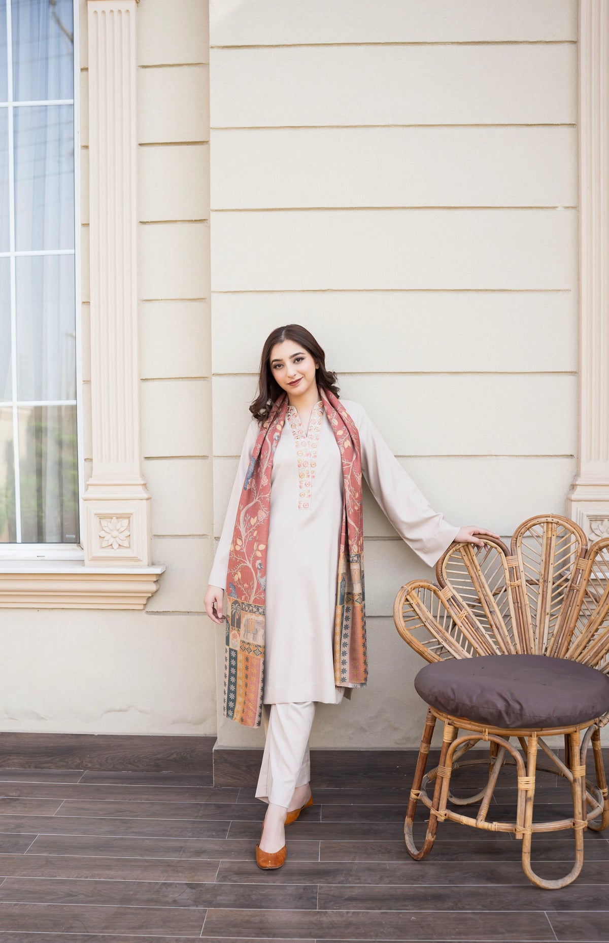 RP3355- Asling - Winter 3PC Dhanak Embroidered Suit