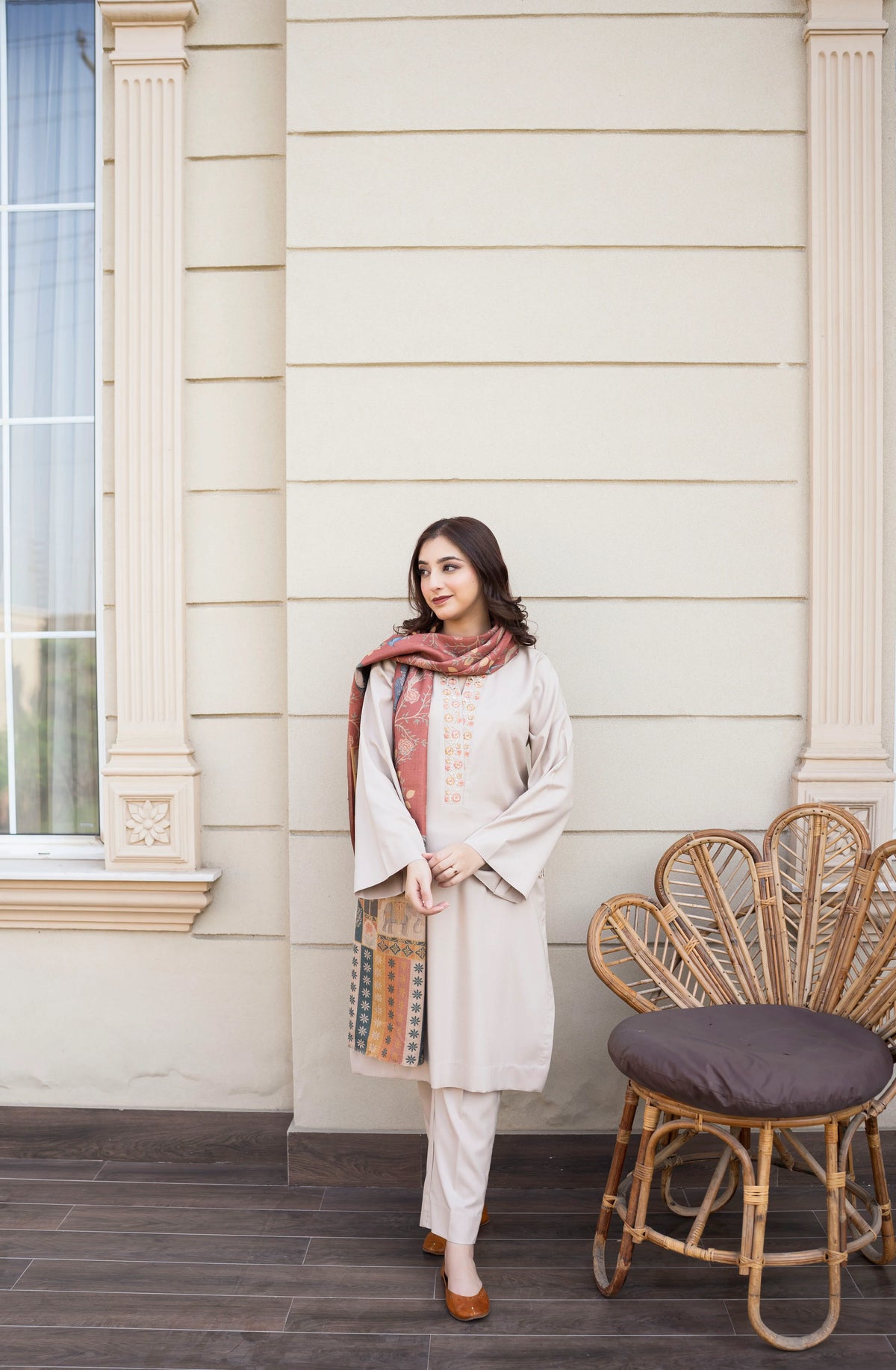RP3355- Asling - Winter 3PC Dhanak Embroidered Suit