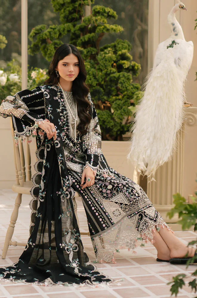RP1128-BIN ILYAS - Summer 3PC Lawn Chikankri Embroidered Suit