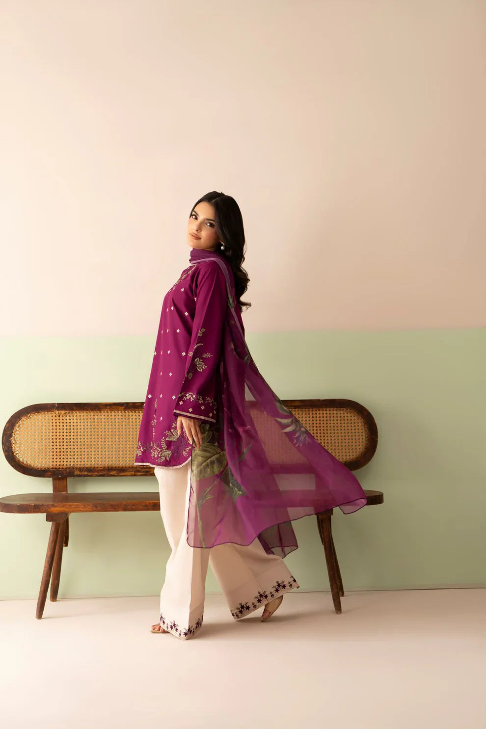 Rp1207Baroque - Summer-3PC Lawn Embroidered Suit