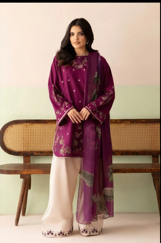 Rp1207Baroque - Summer-3PC Lawn Embroidered Suit