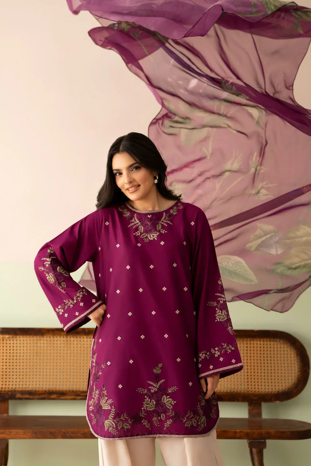 Rp1207Baroque - Summer-3PC Lawn Embroidered Suit