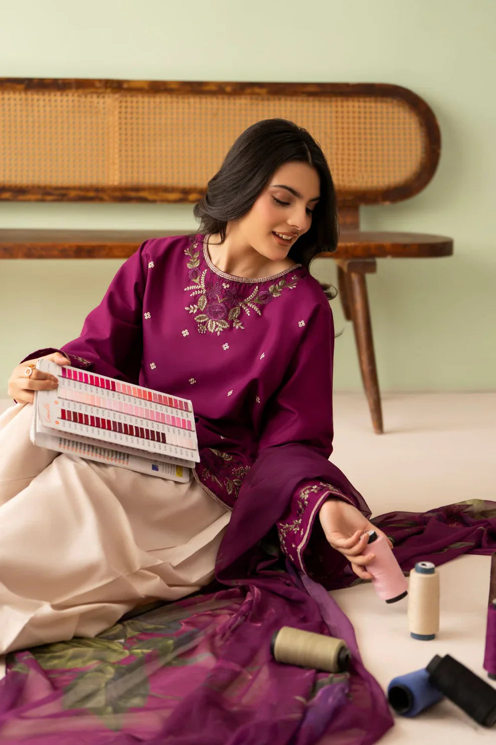Rp1207Baroque - Summer-3PC Lawn Embroidered Suit