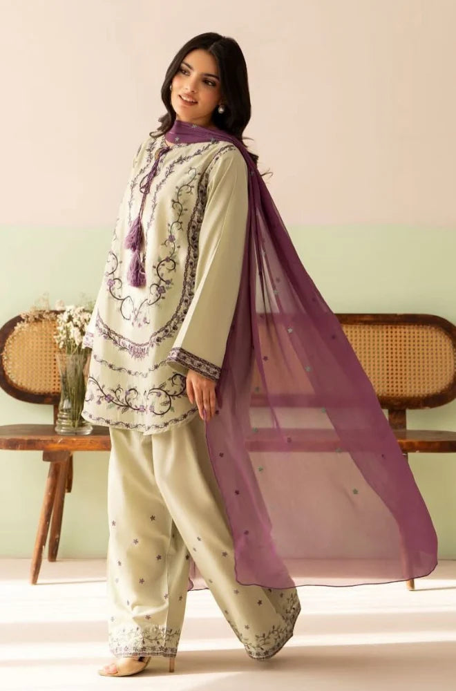 Rp1210Baroque - Summer-3PC Lawn Embroidered Suit