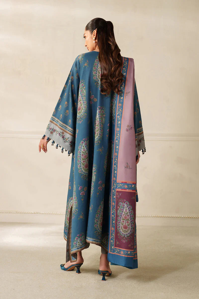 RP33139-Baroque - Winter 3PC Karandi Digital Print Dress