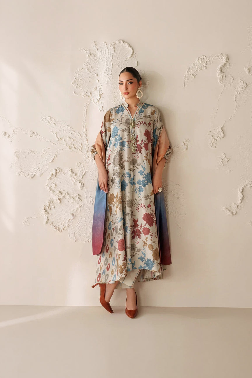 RP33140-Baroque - Winter 3PC Karandi Digital Print Dress
