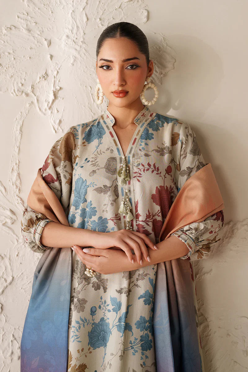 RP33140-Baroque - Winter 3PC Karandi Digital Print Dress