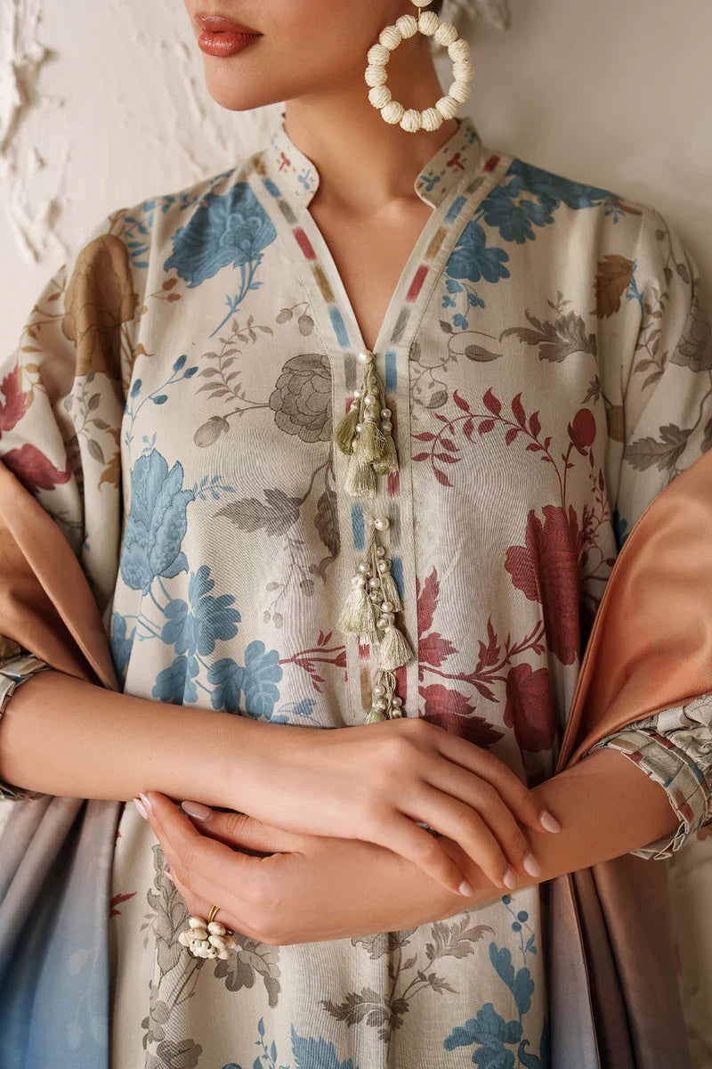 RP33140-Baroque - Winter 3PC Karandi Digital Print Dress