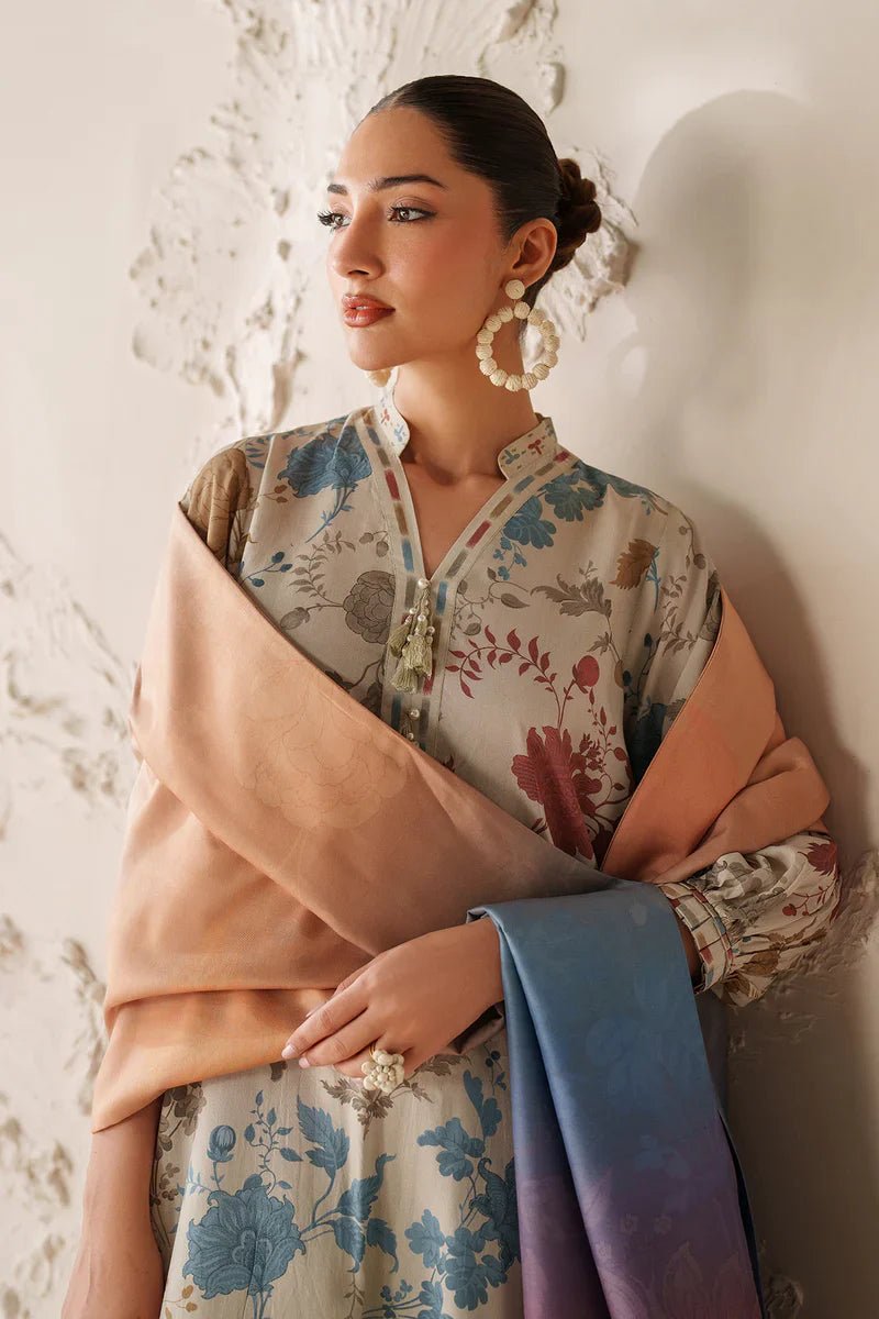 RP33140-Baroque - Winter 3PC Karandi Digital Print Dress