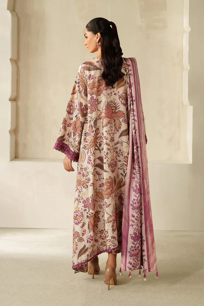 RP33147-Baroque - Winter 3PC Karandi Digital Print Dress