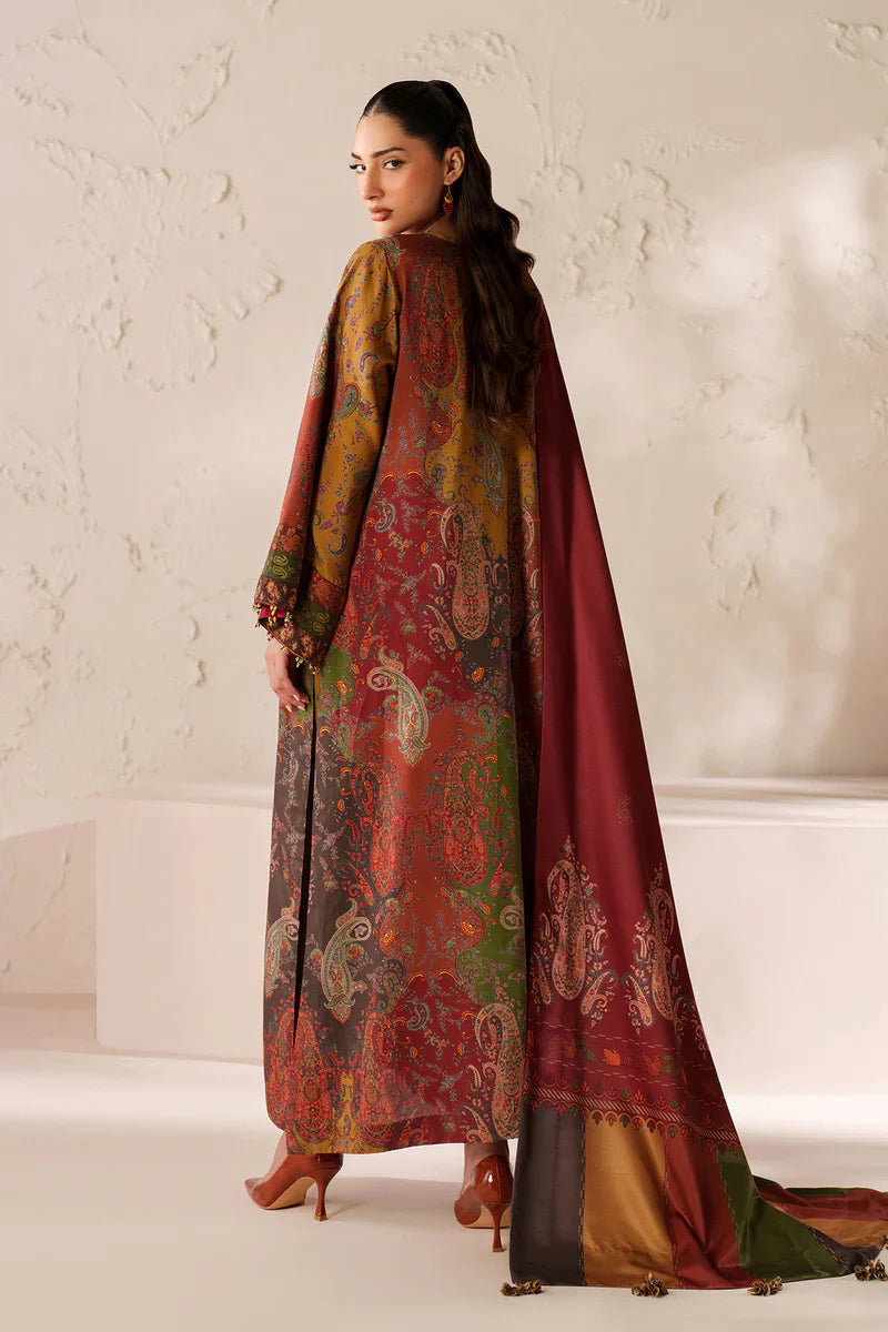 RP33405- Baroque - Winter 3PC Karandi Digital Print Dress