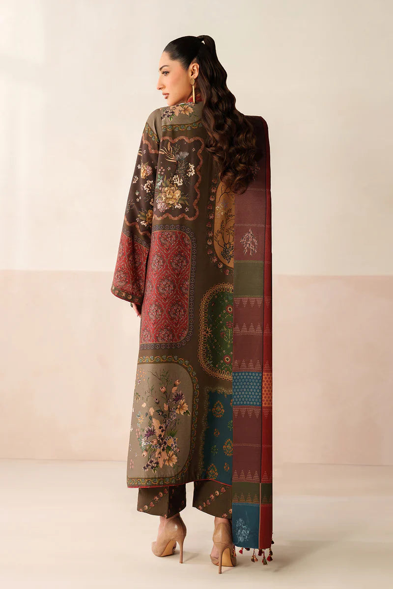 RP33412- Baroque - Winter 3PC Karandi Digital Print Dress
