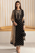 RP2020- Baroque Embroidered Velvet 3piece suit