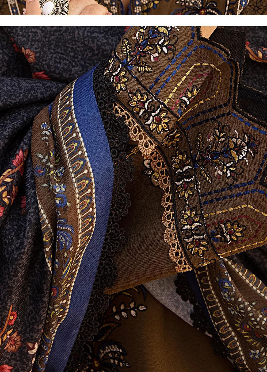 Rp3351-Bin ilyas - Winter 3PC Dhanak Embroidered Suit