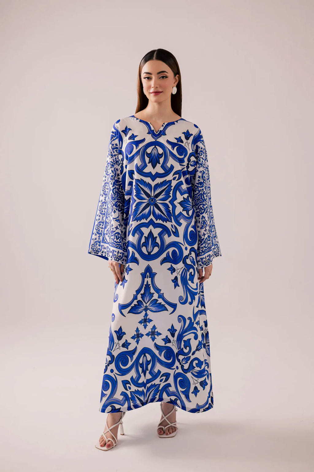 Rp1130- Bunaai - 2 piece Silk printed coord kaftan