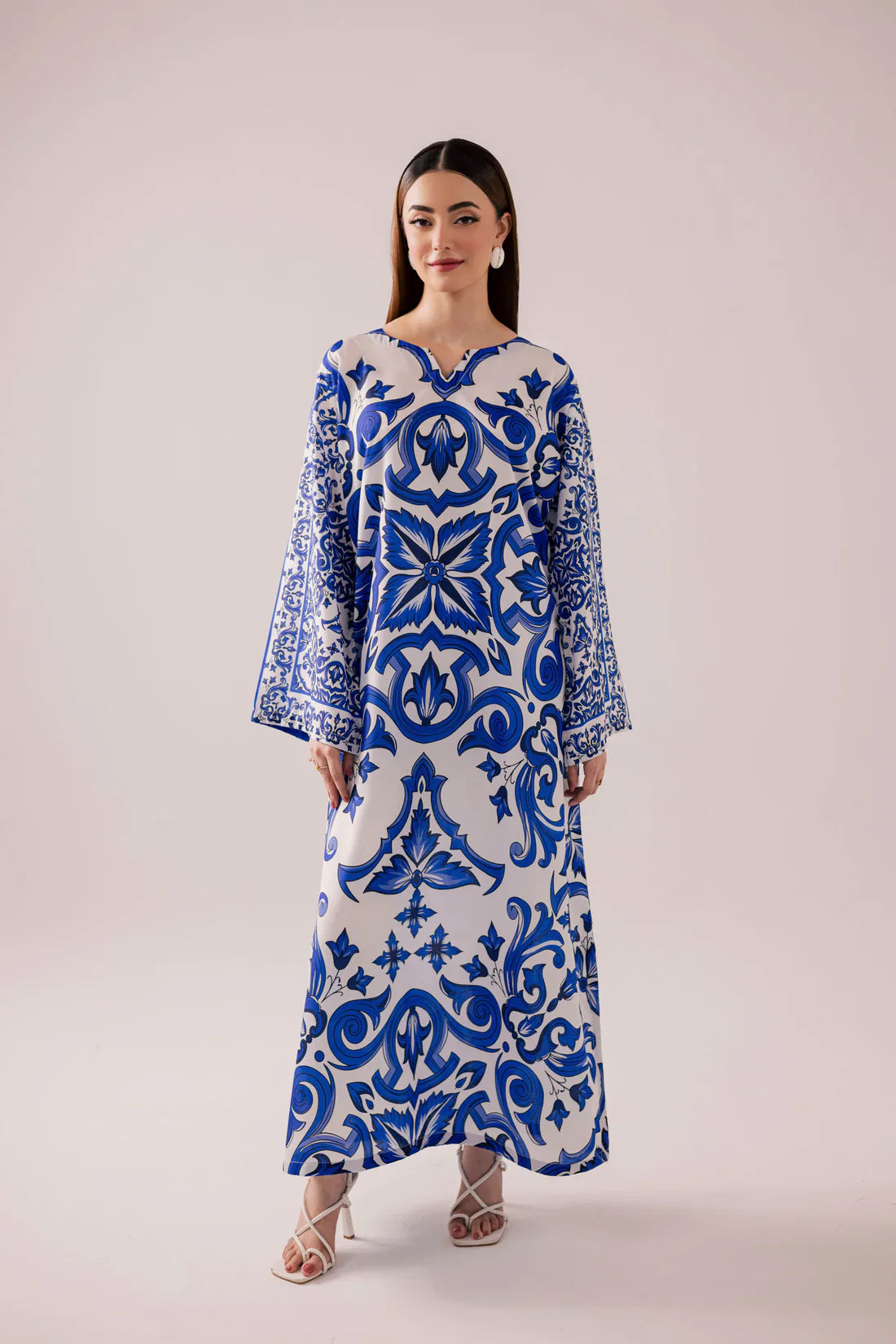 Rp1130- Bunaai - 2 piece Silk printed coord kaftan