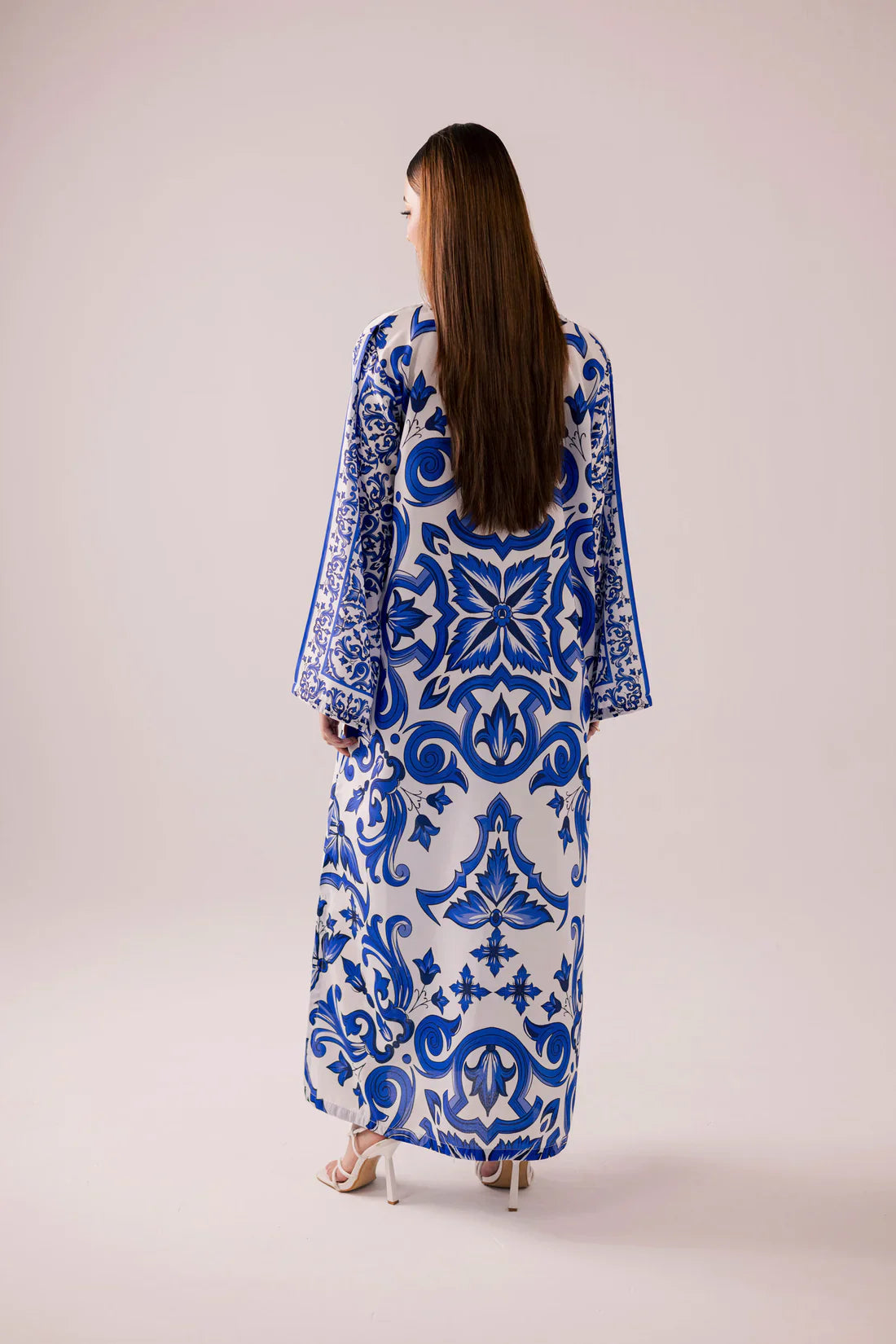 Rp1130- Bunaai - 2 piece Silk printed coord kaftan
