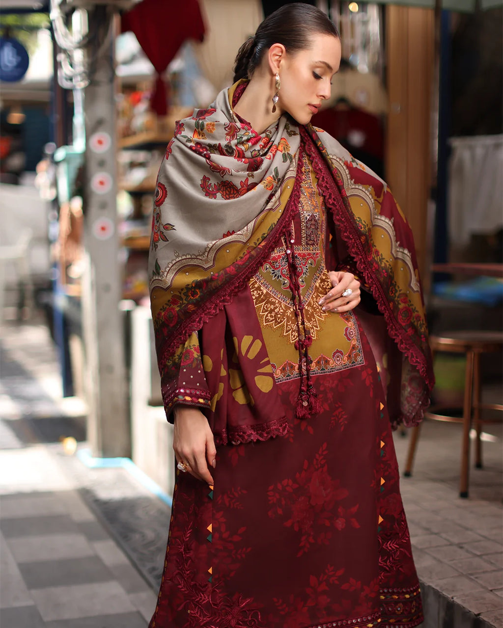 RP1271 Charizma - Winter 3PC Karandi Digital Print Dress