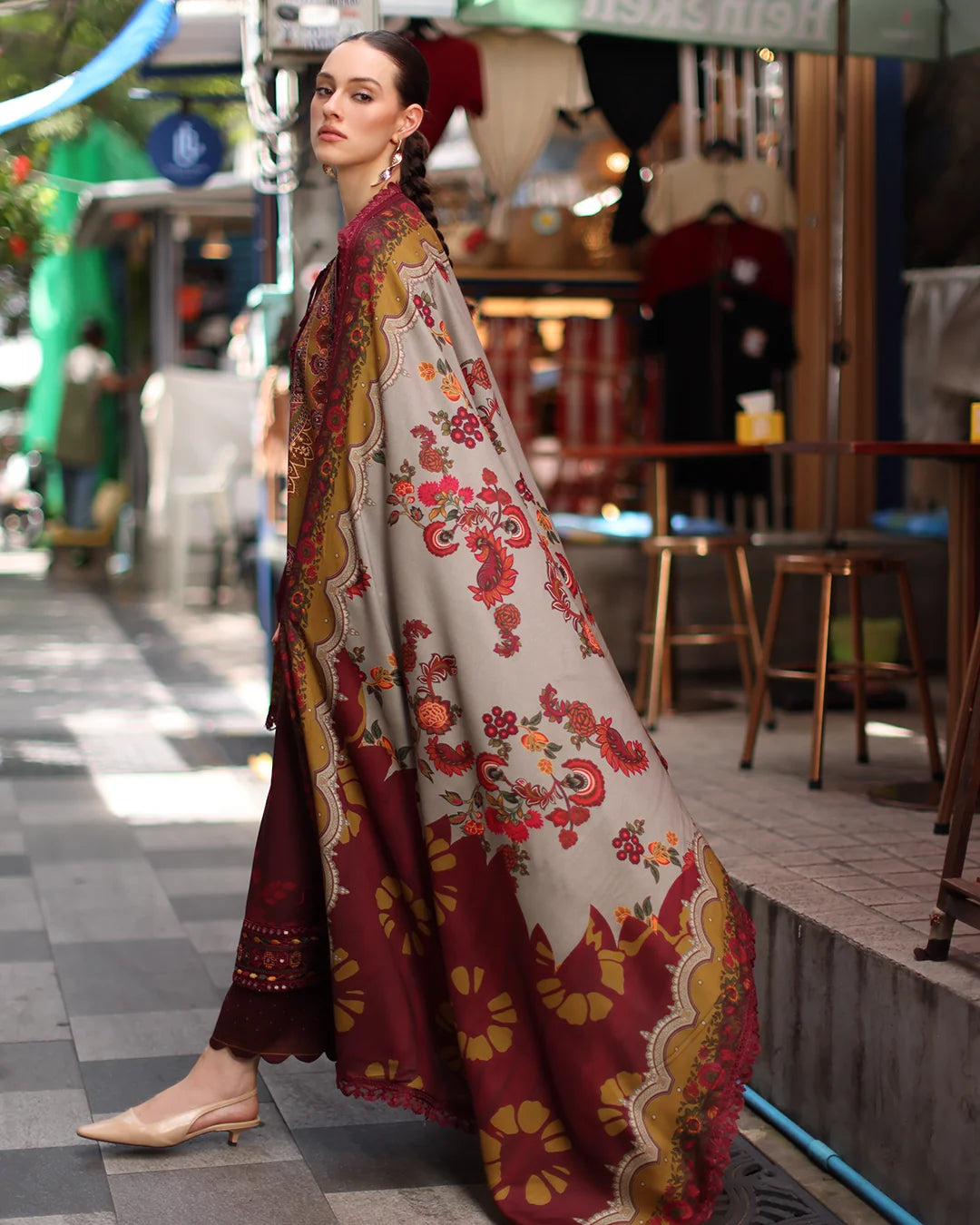 RP1271 Charizma - Winter 3PC Karandi Digital Print Dress