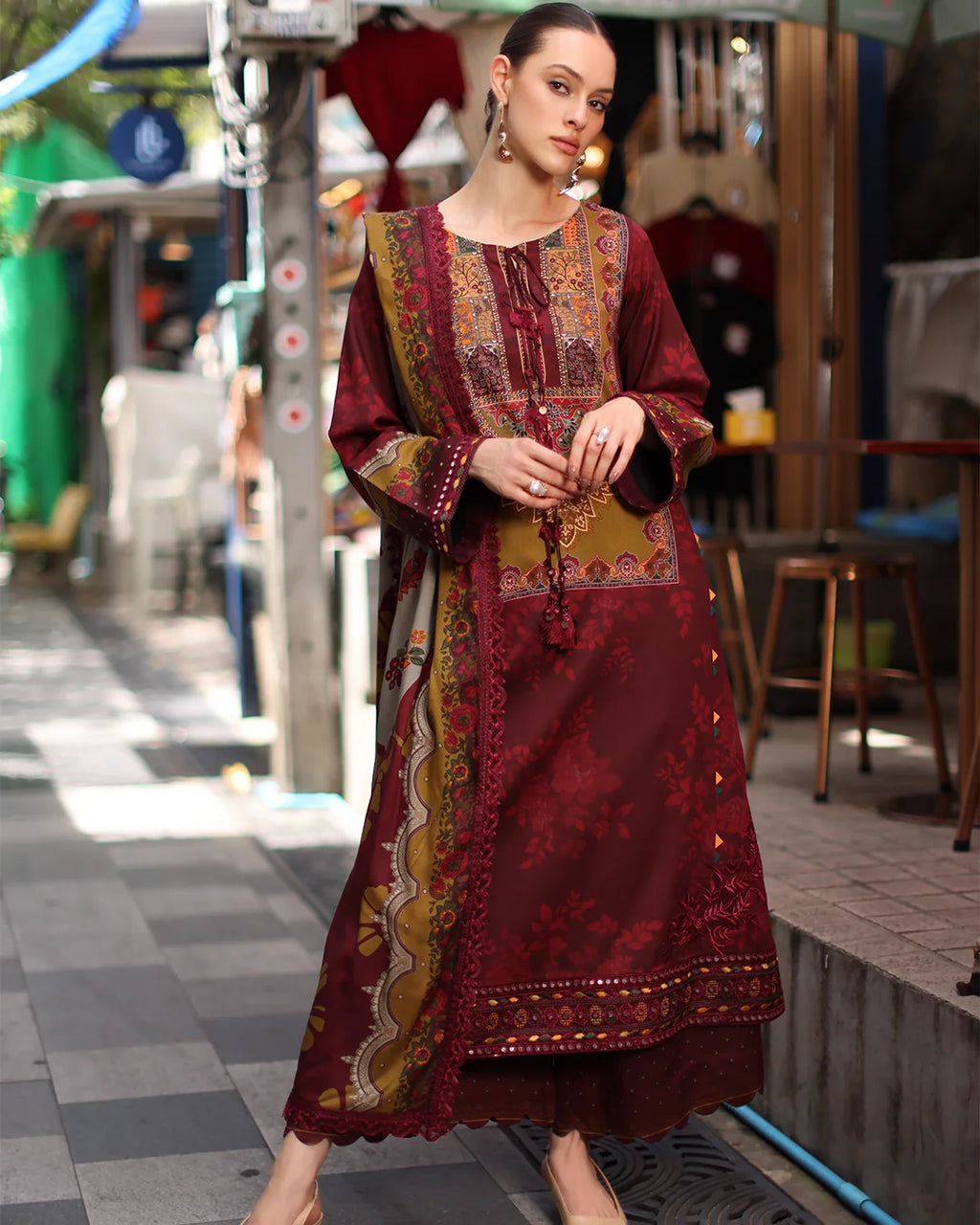 RP1271 Charizma - Winter 3PC Karandi Digital Print Dress