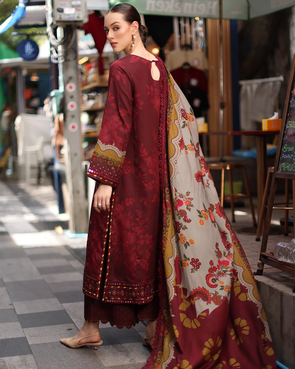 RP1271 Charizma - Winter 3PC Karandi Digital Print Dress