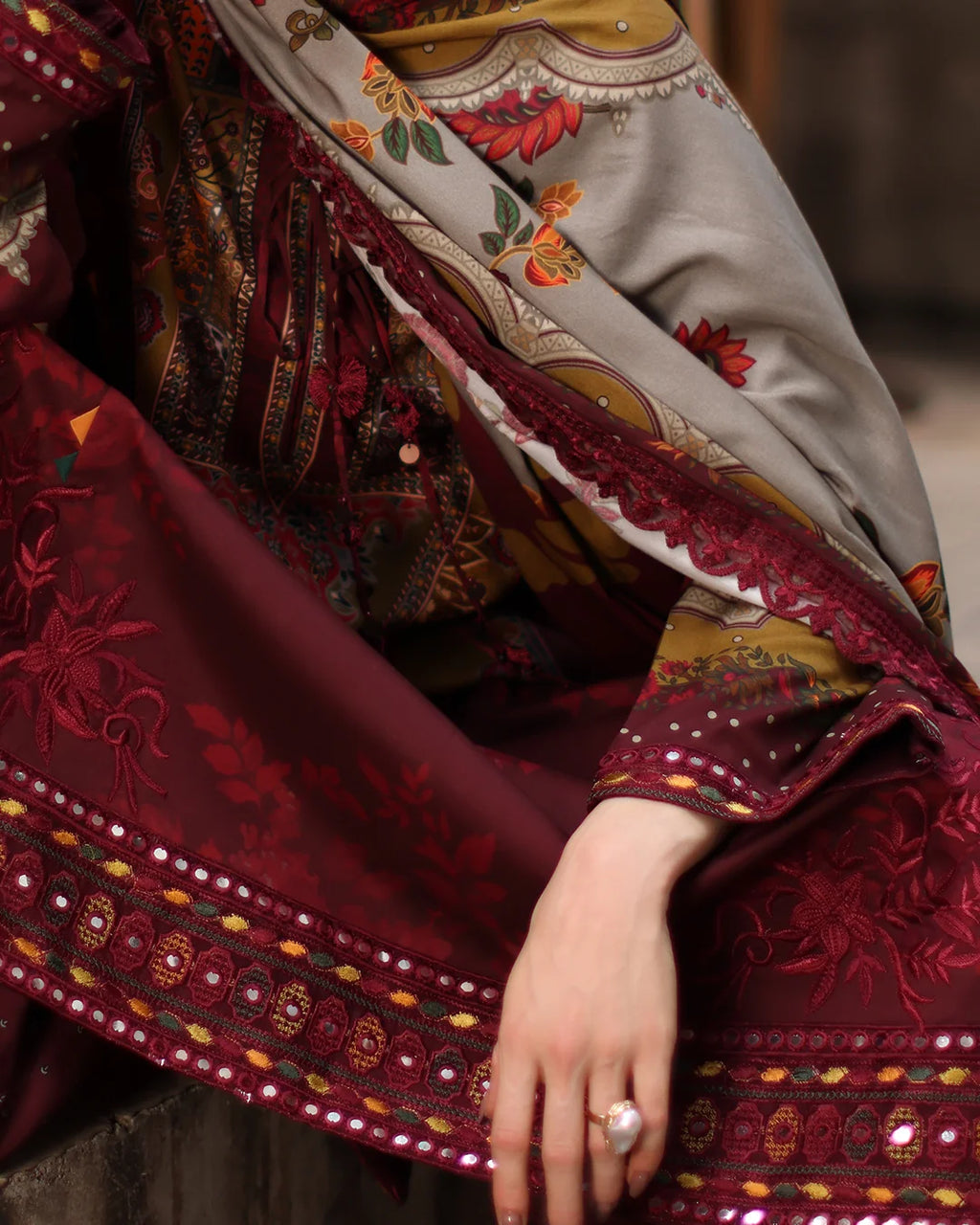RP1271 Charizma - Winter 3PC Karandi Digital Print Dress