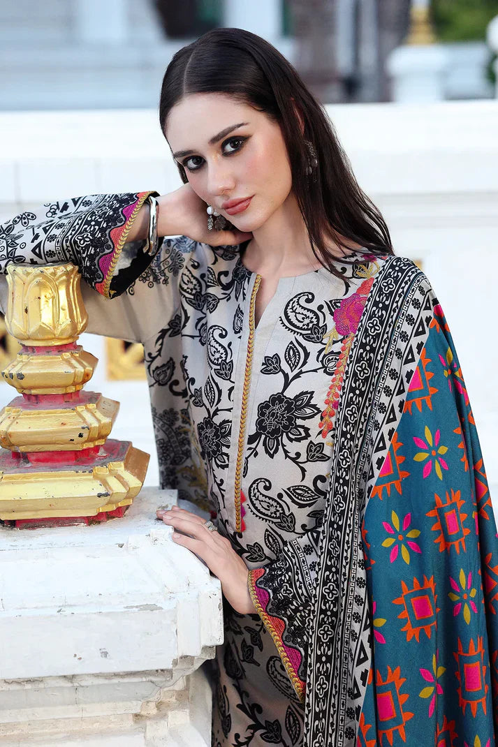 RP33115Charizma - Winter 3PC Karandi Digital Print Dress
