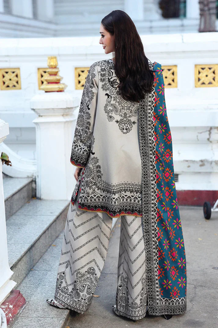 RP33115Charizma - Winter 3PC Karandi Digital Print Dress