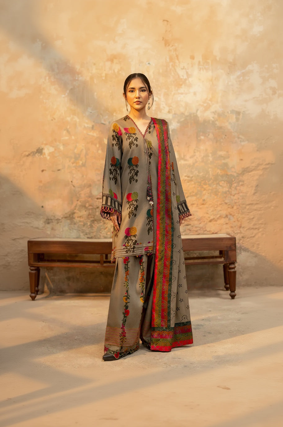 RP33134 - Charizma - Winter 3PC Karandi Digital Print Dress