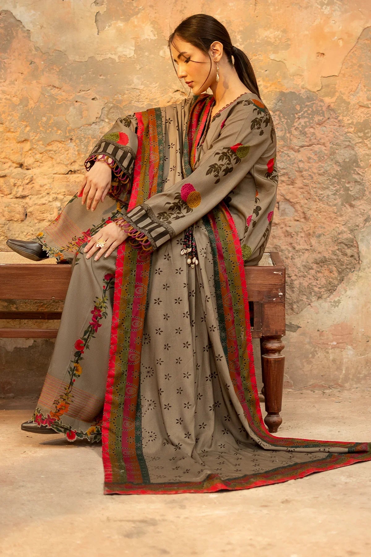 RP33134 - Charizma - Winter 3PC Karandi Digital Print Dress